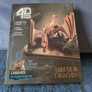 3D Puzzle House of the Dragon - Caraxes 4D Build Model Kit - 101 Pieces 8.8" New